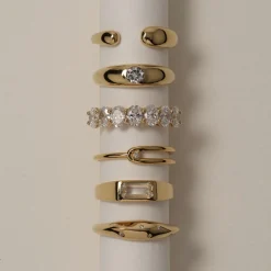 Hot Open Puff Dome Ring in Gold 18k Fine Gold Plated | Rings