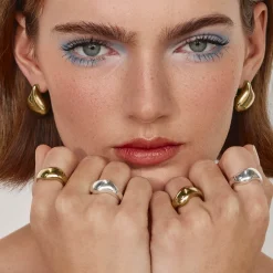 Outlet Organic Dome Ring in Gold 18k Fine Gold Plated | Rings