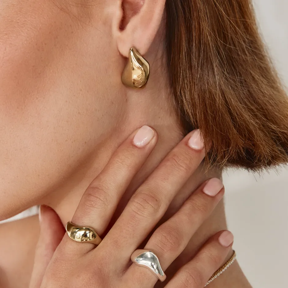 Outlet Organic Dome Ring in Gold 18k Fine Gold Plated | Rings