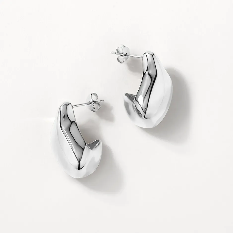 Discount Organic Drop Earrings in Silver 925 Sterling Silver | Earrings