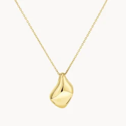 Fashion Organic Drop Pendant Necklace in Gold 18k Fine Gold Plated | Necklaces & Pendants