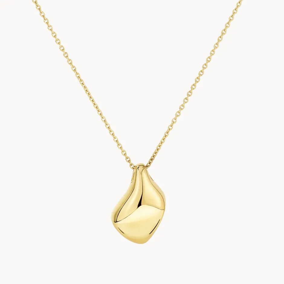 Fashion Organic Drop Pendant Necklace in Gold 18k Fine Gold Plated | Necklaces & Pendants