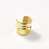 Discount Organic Hammered Ear Cuff in Gold 18k Fine Gold Plated | Earrings