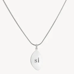 Hot Organic Oblong Pendant in Silver Under $150 | 925 Sterling Silver
