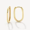 Fashion Oval Paperclip Hoop Earrings in 10k Gold Gifts For Him | 10k Gold