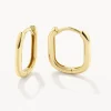 Hot Oval Paperclip Huggie Earrings in 10k Gold 10k Gold | Unisex