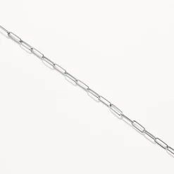 Outlet Paperclip Chain Anklet in Silver Gifts For Him | 925 Sterling Silver