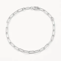 Online Paperclip Chain Bracelet in Silver Gifts For Him | 925 Sterling Silver