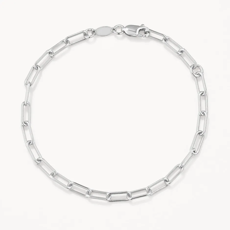 Online Paperclip Chain Bracelet in Silver Gifts For Him | 925 Sterling Silver