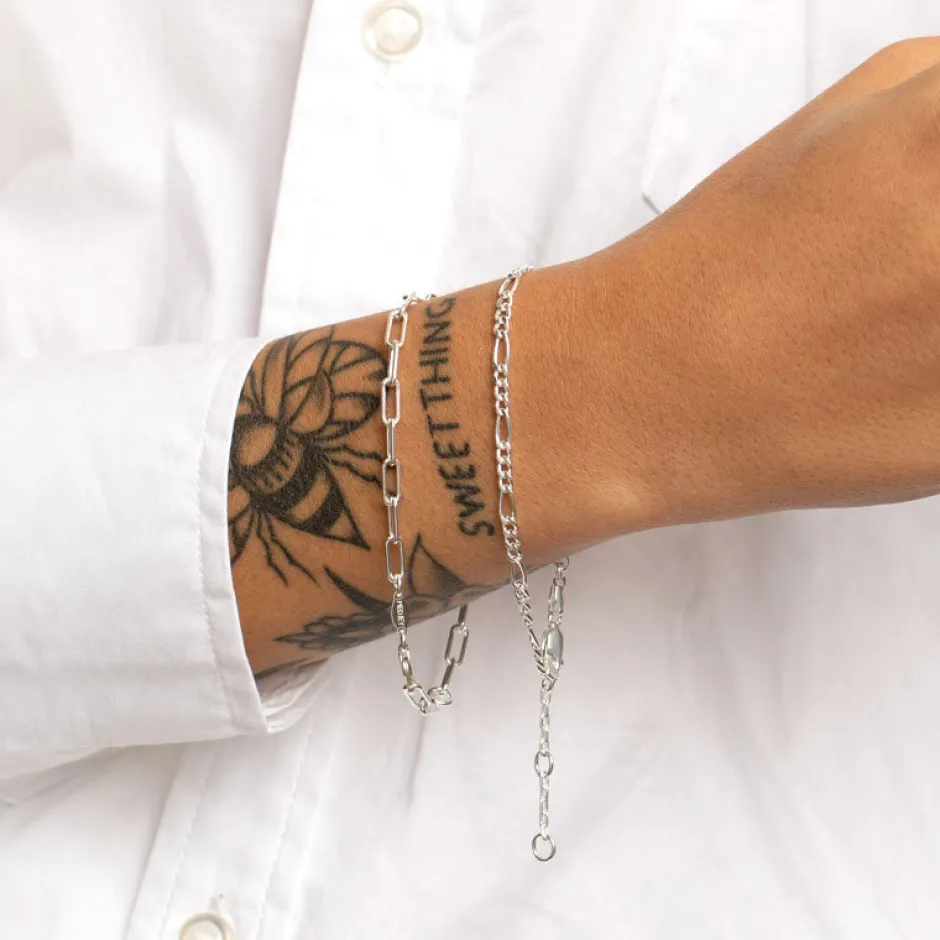 Online Paperclip Chain Bracelet in Silver Gifts For Him | 925 Sterling Silver