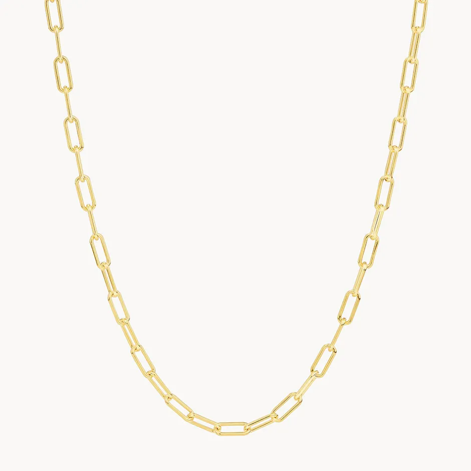 Online Paperclip Chain Necklace in Gold Gifts For Him | 18k Fine Gold Plated