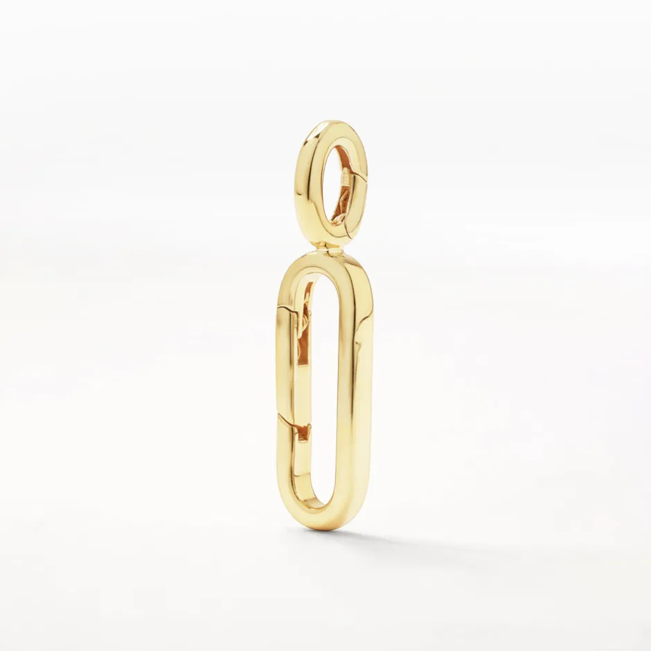 New Paperclip Pendant Charm Connector in Gold 18k Fine Gold Plated | Personalisation
