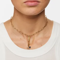 New Paperclip Pendant Charm Connector in Gold 18k Fine Gold Plated | Personalisation