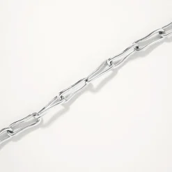 Online Pinched Paperclip Chain Necklace in Silver 925 Sterling Silver | Necklaces & Pendants