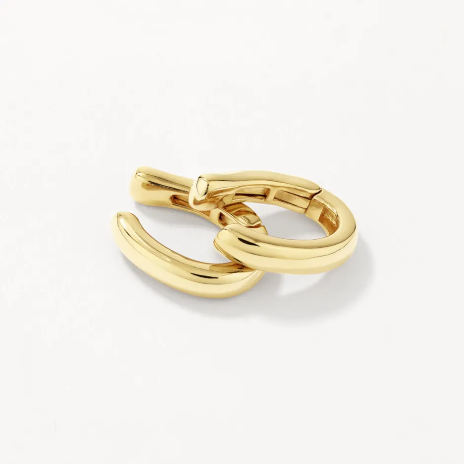 Best Plain Bar Hinge Ear Cuff Set in Gold 18k Fine Gold Plated | Earrings
