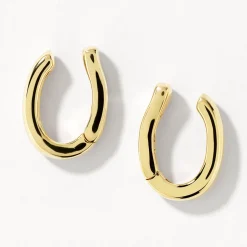 Best Plain Bar Hinge Ear Cuff Set in Gold 18k Fine Gold Plated | Earrings