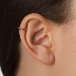 Online Plain Bar Single Ear Cuff in 10k Gold 10k Gold | Unisex