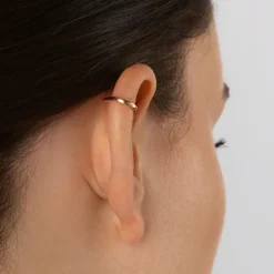 Online Plain Bar Single Ear Cuff in 10k Gold 10k Gold | Unisex