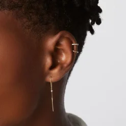 Online Plain Bar Single Ear Cuff in 10k Gold 10k Gold | Unisex