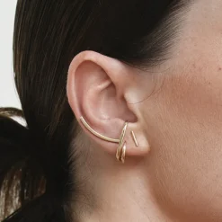 Discount Plain Curve Crawler Earrings in 10k Gold 10k Gold | Earrings