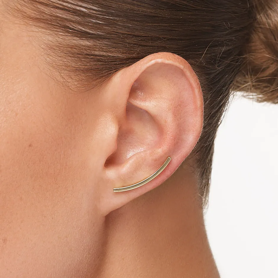 Discount Plain Curve Crawler Earrings in 10k Gold 10k Gold | Earrings