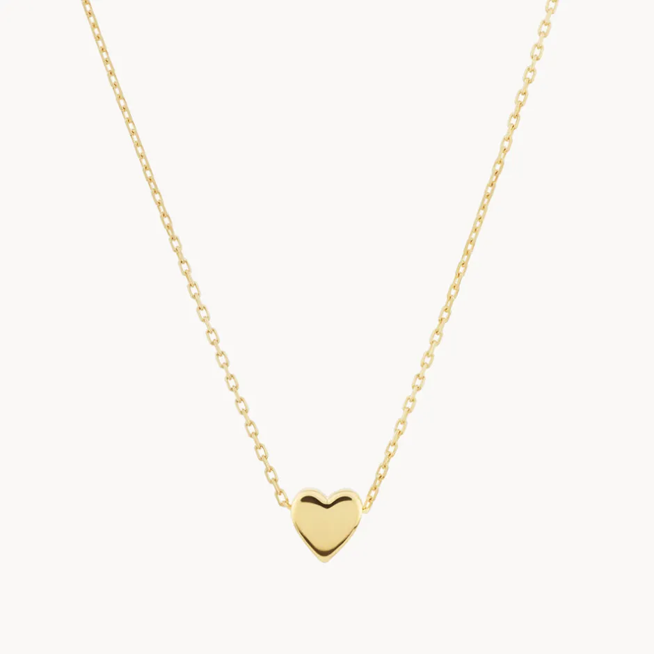 Hot Plain Heart Necklace in 10k Gold Gifts For Her | Symbolic Jewellery