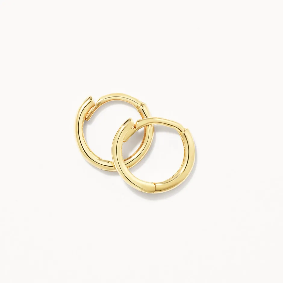 Discount Plain Mini Huggie Earrings in 10k Gold Gifts For Him | Family Gifts