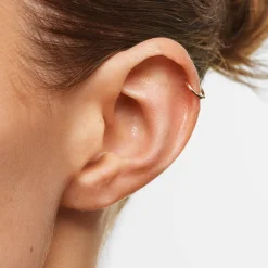 Hot Plain Mini Sleeper Earrings in 10k Gold Earrings | Huggies