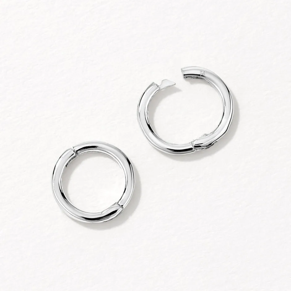 Hot Plain Mini Sleeper Earrings in Silver 925 Sterling Silver | Earrings