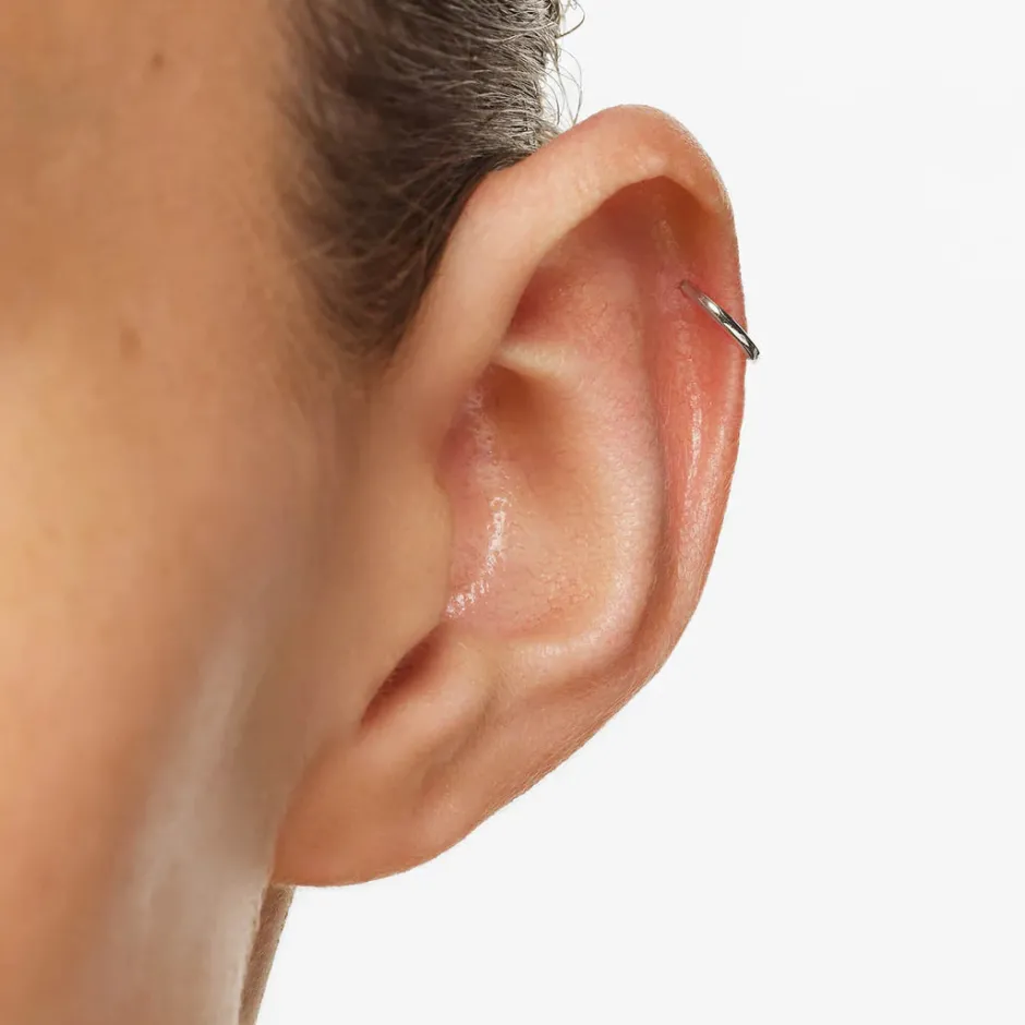 Hot Plain Mini Sleeper Earrings in Silver 925 Sterling Silver | Earrings