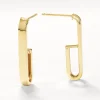 Clearance Plain U Shape Paperclip Hoop Stud Earrings in 10k Gold 10k Gold | Earrings
