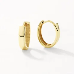 New Polished Huggie Earrings in 10k Gold Earrings | Hoops