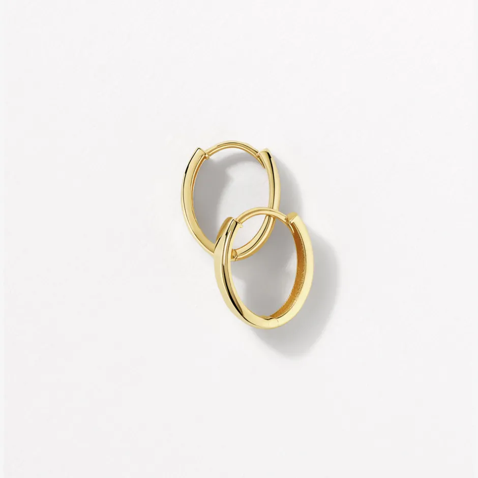 New Polished Huggie Earrings in 10k Gold Earrings | Hoops