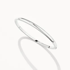 Hot Polished Plain Bangle in Silver Family Gifts | Best Friend Gifts