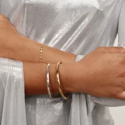 New Polished Plain Bangle in Gold Family Gifts | Best Friend Gifts