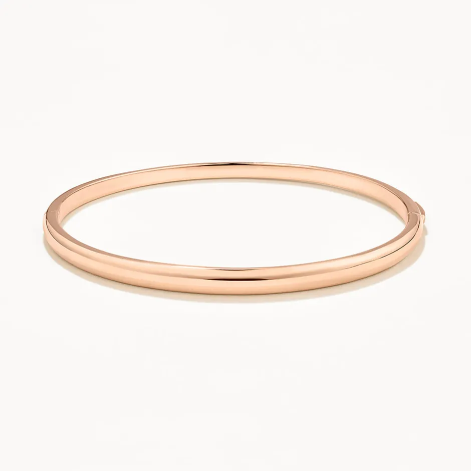 Best Polished Plain Bangle in Rose Gold Family Gifts | Best Friend Gifts