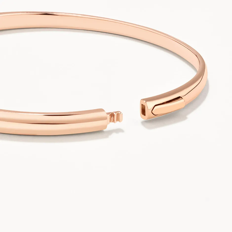 Best Polished Plain Bangle in Rose Gold Family Gifts | Best Friend Gifts