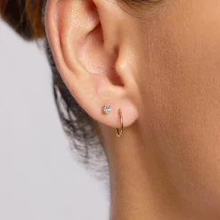 Best Polished Sleeper Earrings in 10k Gold Gifts For Him | Bridal Gifts
