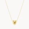 Fashion Puff Heart Necklace in Gold Symbolic Jewellery | 18k Fine Gold Plated