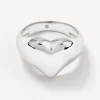 Hot Puff Heart Ring in Silver Symbolic Jewellery | 925 Sterling Silver