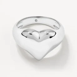 Hot Puff Heart Ring in Silver Symbolic Jewellery | 925 Sterling Silver