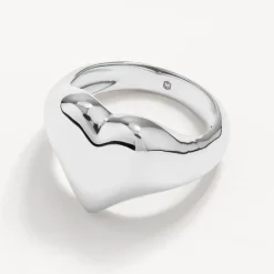 Hot Puff Heart Ring in Silver Symbolic Jewellery | 925 Sterling Silver