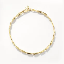 Sale Rectangle Link Chain Bracelet in 10k Gold Bracelets & Bangles | Bracelets