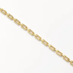 Sale Rectangle Link Chain Bracelet in 10k Gold Bracelets & Bangles | Bracelets