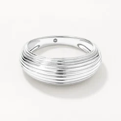 Discount Ribbed Dome Ring in Silver Under $150 | 925 Sterling Silver