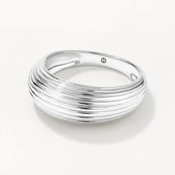Discount Ribbed Dome Ring in Silver Under $150 | 925 Sterling Silver