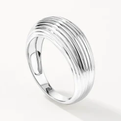 Discount Ribbed Dome Ring in Silver Under $150 | 925 Sterling Silver
