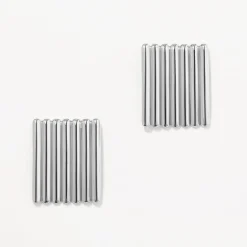 Outlet Ribbed Square Stud Earrings in Silver 925 Sterling Silver | Earrings