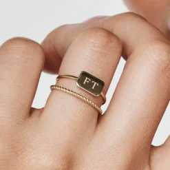 Discount Rope Stacker Ring in 10k Gold Bridal Gifts | Under $150