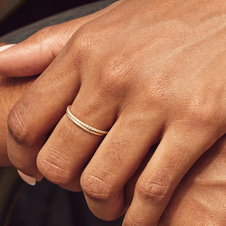 Discount Rope Stacker Ring in 10k Gold Bridal Gifts | Under $150